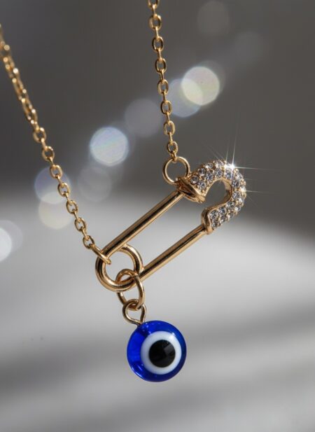 The Pave Pin & Eye Amulet Necklace