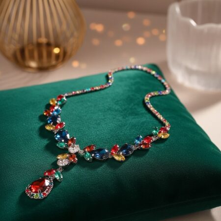 The Rainbow Cascade Statement Necklace