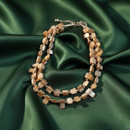 Mother of Pearl Tile Layered Necklace