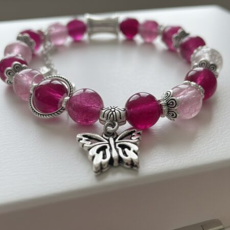 Butterfly Charm Beaded Bracelet