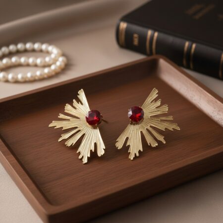 The Crimson Starburst Studs