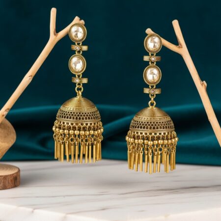 Rajasi Crystal Jhumka Earrings