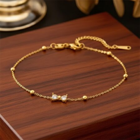 Bella Bow Charm Anklet