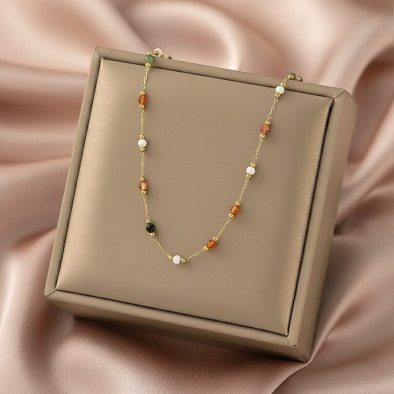 Harmony Gold Beaded Necklace