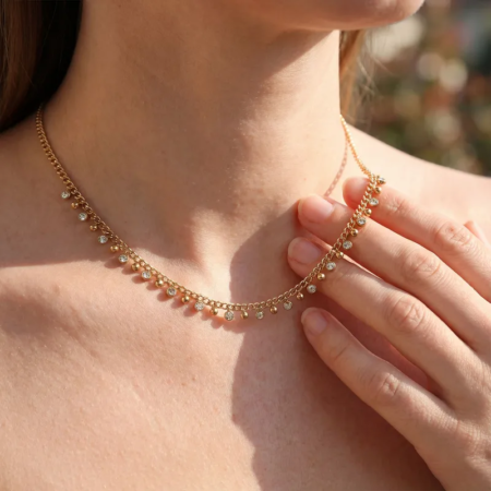 Soft Glow Fringe Necklace