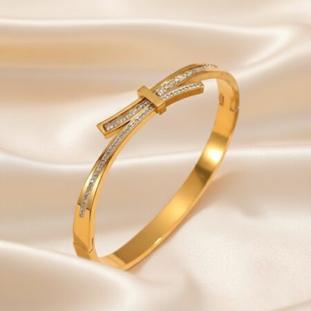 Golden Ribbon Spark Bangle
