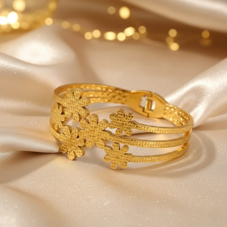 Heritage Bloom Open Bangle