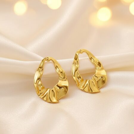 Molten Wave Statement Earrings