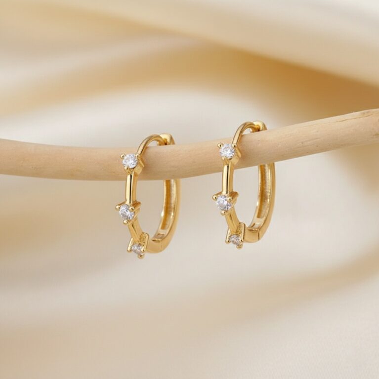 Stellar Curve Hoop Earrings