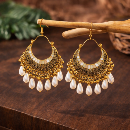 Pearl Noor Chandbali Earrings