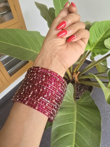 Premium Square Cut Raindrop Glass Bangles